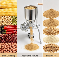 Penggiling Jagung Manual Easy Clean, Ringkas, Rendah Kebisingan, Dioperasikan dengan Tangan, Mesin Penggiling Biji-bijian untuk Pengolahan Pakan Ternak Rumahan