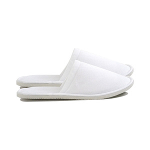 Pantoufles d'hôtel à semelle EVA de qualité supérieure en gris et blanc-Pantoufle <span class=keywords><strong>jetable</strong></span> en coton épais OEM et ODM - Product Image 5