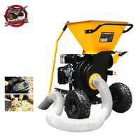 Broyeur de feuilles et de bois portable à essence 7HP, OEM, prix usine Chine, avec tuyau d'aspiration