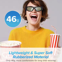 GONBES Universel pour lunettes 3D à obturateur actif pour téléviseurs LED/LCD/Plasma et projecteurs DLP (ajustement personnalisé)