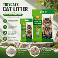Litière pour chat naturelle écologique, sans poussière, agglomération rapide, contrôle des odeurs, 1.0-4.0mm, options de parfum