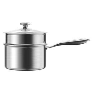 Pot à Aliments pour Bébé en Acier Inoxydable 316 Personnalisé avec Couvercle en Verre, Antiadhésif, Compatible <span class=keywords><strong>Lave</strong></span>-<span class=keywords><strong>Vaisselle</strong></span>, Durable, Petite Taille - Product Image 1
