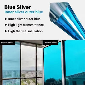 Film d'isolation <span class=keywords><strong>en</strong></span> PET auto-adhésif pour <span class=keywords><strong>la</strong></span> protection solaire, film pour fenêtre occultant total, autocollant pour vitre, pare-soleil opaque, <span class=keywords><strong>perspective</strong></span> unidirectionnelle - Product Image 2