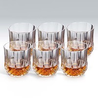 Verre à whisky rond ondulé transparent de 210 ml pour spiritueux et whisky