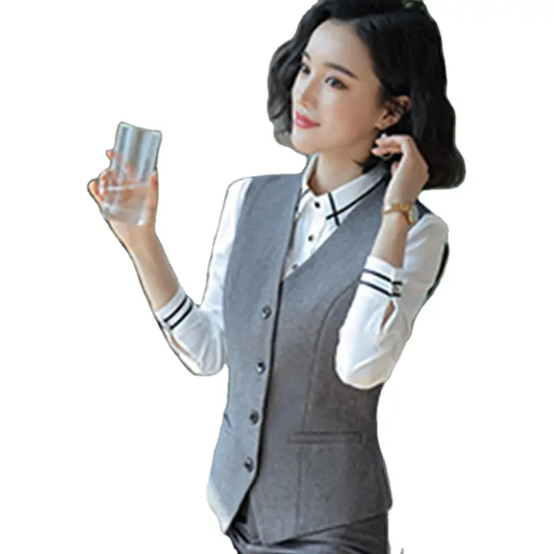 5 pieces set ladies office suit styles pant vest jacket skirt shirt business suit free combination
