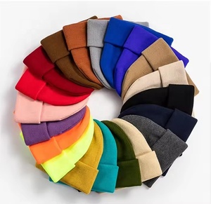 HKL0001 Bonnet en tricot personnalisable Veracap en acrylique unisexe pour femme, couleur unie, mode hiver, chaud - Product Image 2