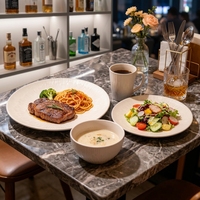 Service de table en grès de qualité supérieure Guangda |   Service de table en céramique 16 pièces |   D'inspiration européenne |   Compatible micro-ondes et lave-vaisselle |   Hôtel élégant