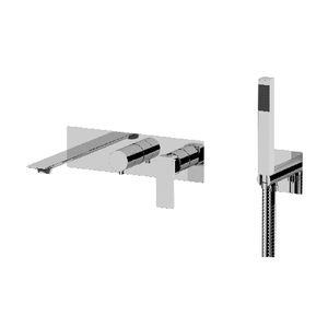 Juego de grifería de ducha empotrada de 2 vías Bath Icon Line, cromado - Product Image 1