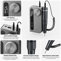 Vantrend Beauty Professional Cordless Professional Cordless Nail Drill 45000RPM 4000mAh Rechargeable Electric Nail File