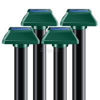 Répulsif Solaire Anti-Taupes Sonique à Forte Vibration, Alimenté par Batterie Solaire, pour Taupes, Campagnols, Rats et Gaufres, Dispositif de Lutte Antiparasitaire à Planter au Sol
