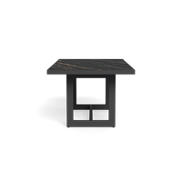 Meubles de jardin, table à manger en aluminium avec plateau en ardoise, taille personnalisée, 8 places, pour projet hôtelier