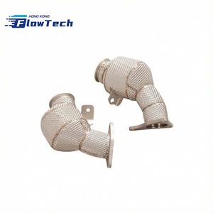 ท่อลงสแตนเลส T304 แบบไหลเวียนสูง พร้อมแผ่นกันความร้อน สำหรับ Infiniti Q50 Q60 3.0T และ Nissan 400Z – ติดตั้งแบบยึดโดยตรง - Product Image 5