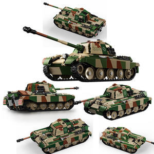 853 Uds WW2 <span class=keywords><strong>Tiger</strong></span> tanque de batalla alemán ladrillo <span class=keywords><strong>Panzer</strong></span> ejército tanque modelo de plástico Kit con Mini soldado figura militar bloque de construcción - Product Image 5