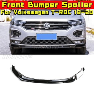 Difusor de Parachoques Delantero para Auto, Spoiler Negro Brillante, Pieza de Modificación para Volkswagen T-ROC 18-20, Protector de Parachoques, Accesorios para Auto - Product Image 4