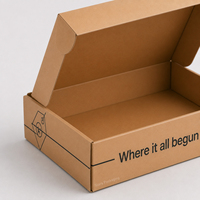 Boîte d'expédition en kraft écologique personnalisée, emballage en carton ondulé pour vêtements, cosmétiques, cadeaux, vente au détail, abonnement, boîtes d'expédition personnalisées