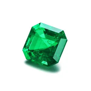 Colombian Hydrothermal Asscher Synthetic Emerald Gemstone 2mm~15mm with Lab Grown Emerald Diamond