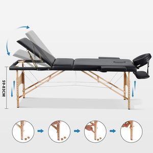 Table de <span class=keywords><strong>massage</strong></span> et lit de spa en bois réglable à 3 sections, prix abordable, pour <span class=keywords><strong>salon</strong></span>, chambre et mobilier professionnel de <span class=keywords><strong>salon</strong></span> de beauté - Product Image 4