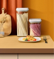 Ensemble de récipients hermétiques de marque personnalisée pour le stockage des aliments Contenants pour aliments secs de céréales en plastique Boîte de stockage pour spaghettis sans BPA