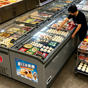 Congélateur coffre commercial à température unique pour supermarché, pour la conservation des aliments surgelés, des glaces et des boulettes - Product Image 2