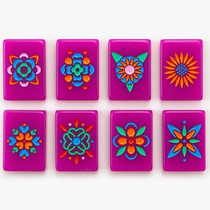 Juego de Mahjong Americano Blanco de 160 Piezas, de Una Sola Capa, Acrílico Grabado, para Jugadores Occidentales - Product Image 6