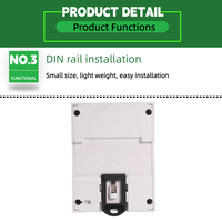 Meter Energi Listrik Digital LCD Satu Fasa 2 Kawat 4P 100A Pemasangan Rel DIN Meter Energi Multifungsi dengan Pengukuran KWH