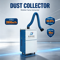 Collecteur de poussière industriel facile à déplacer, équipement de nettoyage de l'air pour la découpe laser, le meulage, en stock pour une livraison rapide.