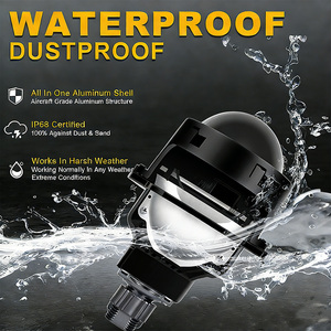 หลอดไฟ LED กำลังสูง 65W รุ่นใหม่ ขนาด 3 นิ้ว ชิป LED แบบ Dual-Power สำหรับมอเตอร์ไซค์/รถยนต์ ความสว่าง 18000Lm แสงสีฟ้า กันน้ำ IP67 6500K 12V - Product Image 2