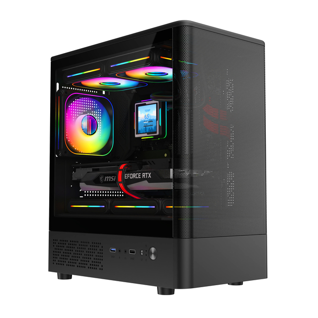 AntarcChill Top Quality Factory Wholesale Curved Mesh Cost Performance Micro ATX Gaming Pc case