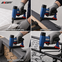 ASCOTT 8016-429 Agrafeuse pneumatique industrielle 21GA à bec long, pistolet agrafeur à air à bec allongé pour rembourrage, matelas, canapé