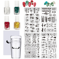 Vernis à ongles Art Grattoir Stamper Plate Christmas Art Plates DIY Design Nail Tool Nail Stamper Set