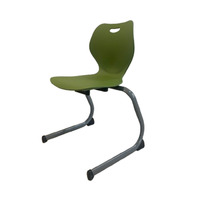 Chaise de laboratoire scolaire en PP, tabouret pour étudiants à 2 pieds, design robuste, tabouret de laboratoire empilable, chaise scolaire
