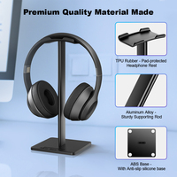 Penyangga Headset NB-Z1 New Bee Murah Original, Dudukan Headset Logam Aluminium Hitam Putih, Penyangga Headphone Gaming