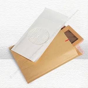 100% Recyclable Kraft Cover Paper Corrugated Paper Padded Bags For Shopping Packing Bags
