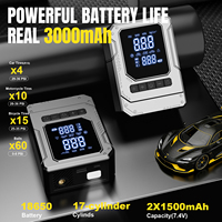 Pompe à air 150 PSI pour pneus de voiture, manomètre numérique/lumière LED, gonfleur de pneus portable pour voiture/moto/vélo 12-24V DC