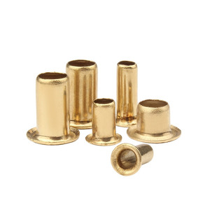 Ojales de metal de latón, remaches huecos, tuercas remachables de cobre con orificio pasante, remaches Grommet GB876 M0.9 M1.3 1.5 2 2.3 2.5 3 3.5 4 5 6mm - Product Image 2
