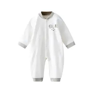 Newborn Clothes Autumn Winter Pajamas Babies Autumn Onesies Pure Cotton Accept Custom Baby Bottoms for Boys and Girls Full 2pcs