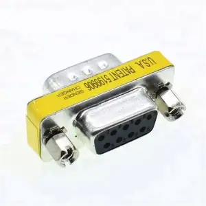 DB9 9Pin Masculino Para Feminino Mini Sexo Changer Adaptador RS232 Conector Serial