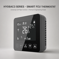 HY08AC-2 écran tactile FCU Thermostats température Wifi système CVC et pièces 2/4 tuyaux ventilateur bobine Thermostat d'ambiance