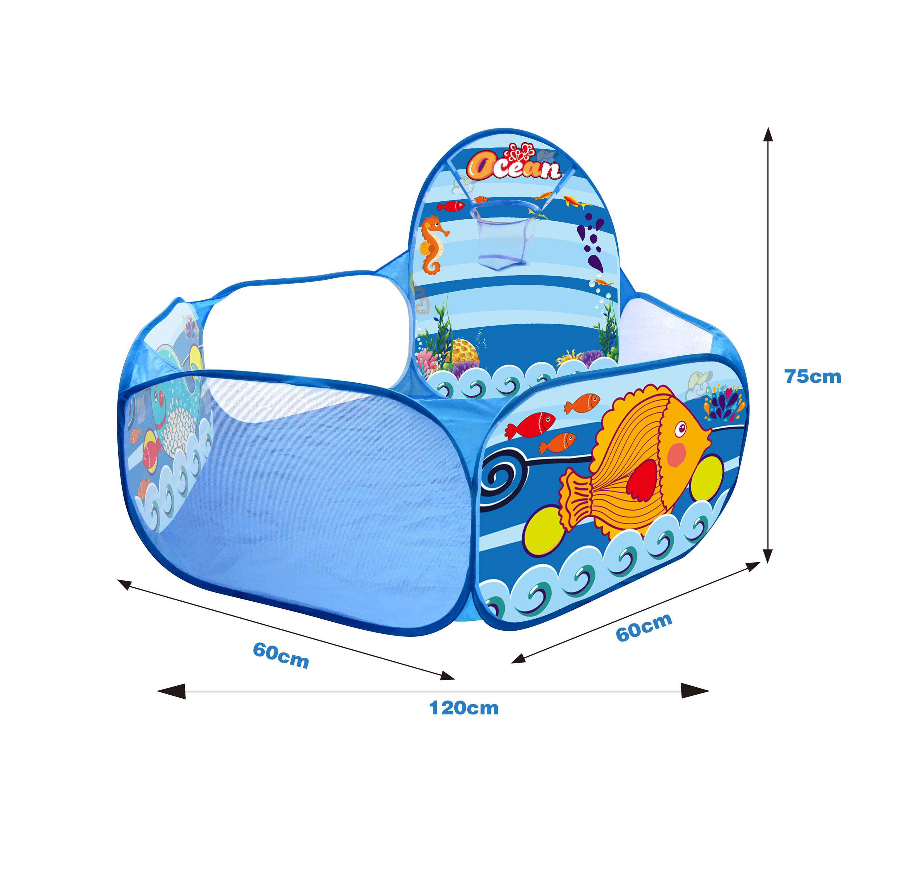 Hoge Kwaliteit Kinderen 1.2M Outdoor Schattige Dieren Speelgoed Hek Tent Met 50 Oceaan Ballen