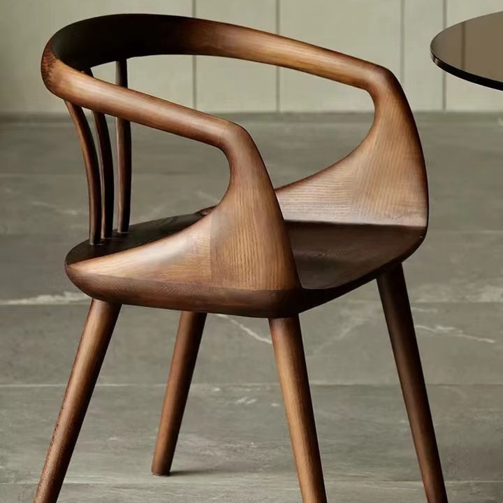 Cafe chair Airplane Nordic Armchair  Plywood Shell shaped Wooden Lobby Lounge Chairs