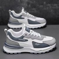 Chaussures de sport pour hommes, respirantes, à lacets, antidérapantes, de loisirs, haut de gamme, à semelle en caoutchouc, amortissantes, décontractées