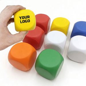 Pelota Antiestrés de Espuma de Poliuretano con Logotipo, Cubo Redondo para Aliviar el Estrés, para Automoción y Seguros - Product Image 1
