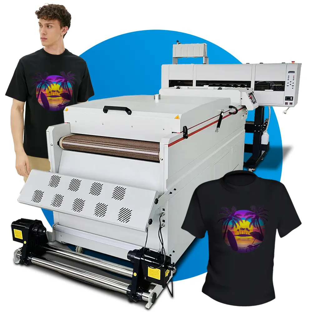 Aangepaste Overdracht T-Shirt Huisdier Film Dtf Printer Drukmachine Converteren Naar Dtf Printer En Shaker Droger 24 Inch