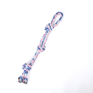 Çevre Dostu Lüks Köpek Oyuncağı Büyük Çift Katlı Üç Düğümlü Diş Temizleyici Pamuk Halat Isırmaya Dayanıklı Ses Çıkaran Tavuk Aromalı 160g - Product Image 3