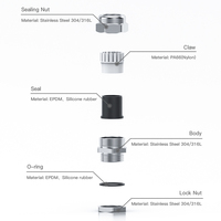Presse-étoupe haute tension en acier inoxydable IP68 pour câbles de 3 à 44 mm, filetages NPT/G, usage industriel et pour équipements électriques