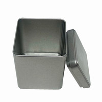 Boîte en étain carrée personnalisée avec impression en relief, emballage cadeau vide, boîte en métal de qualité alimentaire avec couvercle, vente en gros