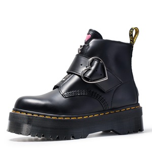 Heart-shaped motorcycle <b>boots</b> for women with snap fasteners genuine leather short <b>boots</b> trendy for girl - Product Image 5