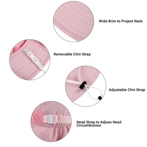 Sombrero de Sol Rosa para Niños y Niñas, Gorro de Verano para Bebés, Sombrero de Pescador con Correa Ajustable para la Barbilla, para Niños de 3, 4, 5 y 6 Años, Color Azul Marino - Product Image 6