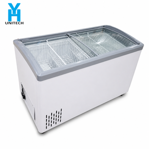 Congélateur coffre commercial Unitech 588 de 420 L pour desserts surgelés, 1500 mm, blanc/gris, 380 W, dégivrage manuel, 4 paniers - Product Image 2
