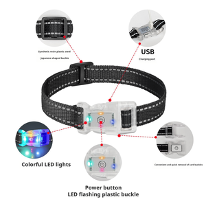 طوق مضيء متعدد الألوان للقطط والكلاب، قابل لإعادة الشحن عبر USB، مقاوم للماء، مصنوع من النايلون، مضاد للضياع، قابل للتخصيص - Product Image 5